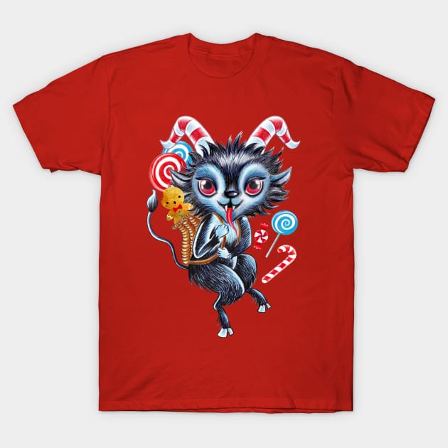 Merry Krampus Sketch T-Shirt by sandygrafik